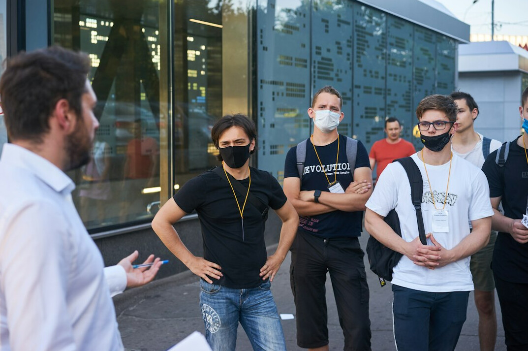 diverse group of germans talking